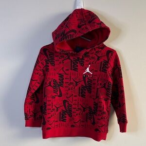 Nike size 24 month toddler Kids Red Jumpman Hoodie